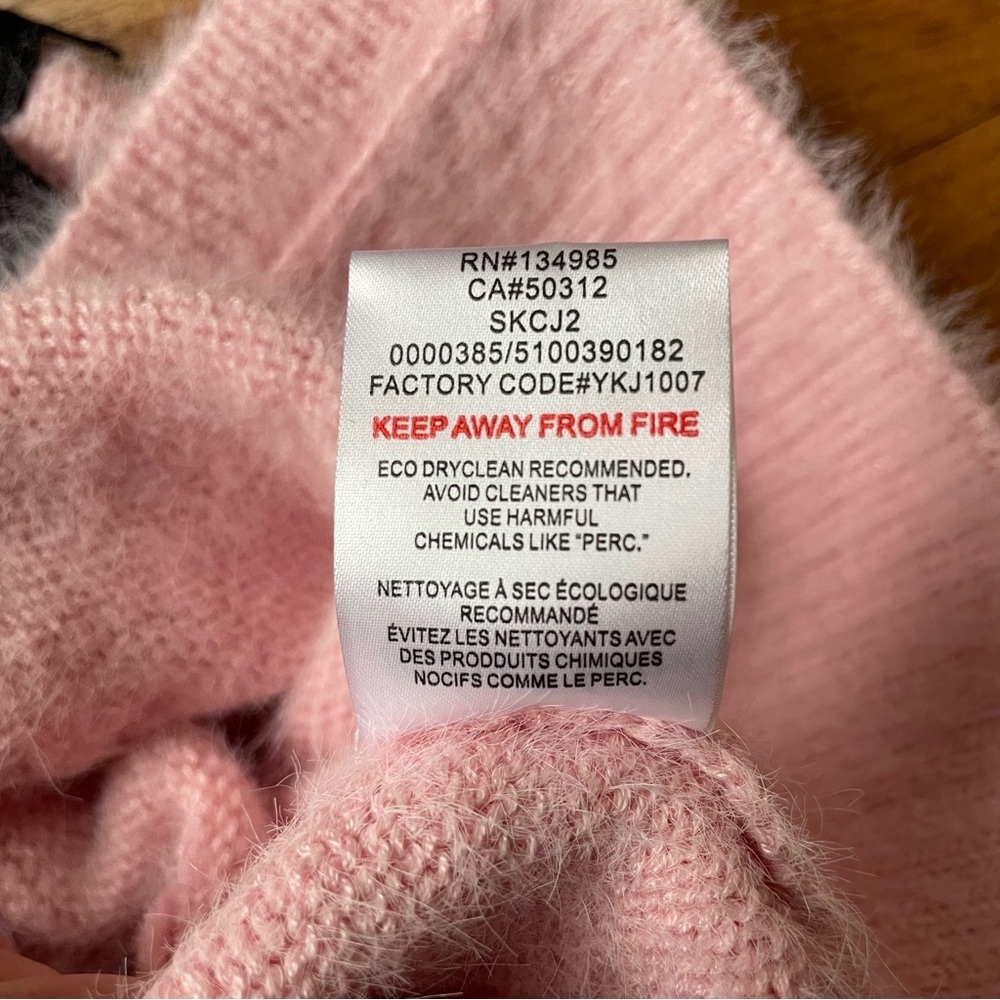 For Love & Lemons Josie Soft Fluffy Pink Bow Cardigan Sweater size small NWT - Picture 10 of 14